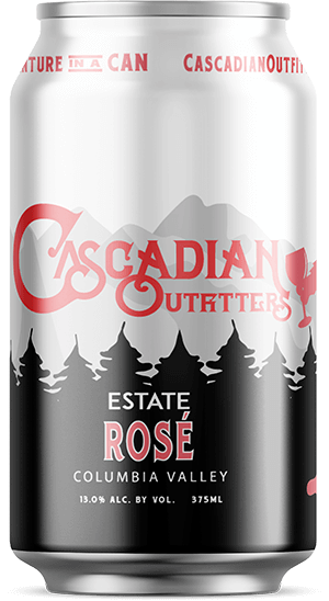Rose-Side-op (1) Cascadian Outfitters Estate Rosé Can